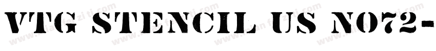 Vtg Stencil US No72字体转换